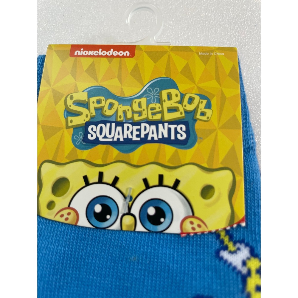 Nickelodeon SpongeBob SquarePants Patrick Star Men Crew Socks Blue 10-13 NEW